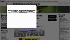 What Onlinenewsportal.co.in website looked like in 2012 (11 years ago)