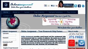 What Onlineassignment.net website looked like in 2012 (11 years ago)
