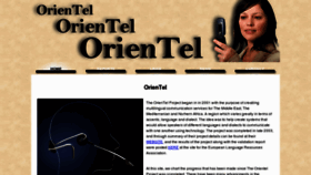 What Orientel.org website looked like in 2013 (11 years ago)
