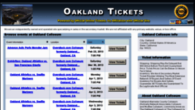 What Oaklandcoliseum.net website looked like in 2013 (11 years ago)
