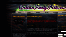 What Onlinepartypills.com website looked like in 2013 (11 years ago)