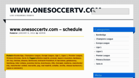 What Onesoccertv.com website looked like in 2013 (11 years ago)