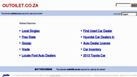 What Outoilet.co.za website looked like in 2013 (10 years ago)