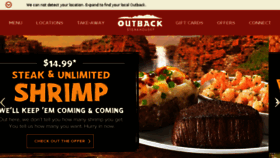 What Outbacksteakhouse.com website looked like in 2013 (10 years ago)