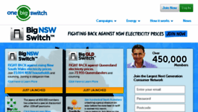 What Onebigswitch.org website looked like in 2013 (10 years ago)