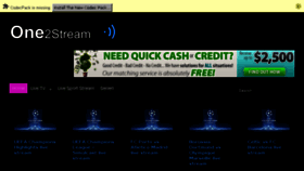 What One2stream.me website looked like in 2013 (10 years ago)