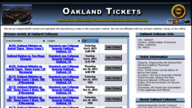 What Oaklandcoliseum.net website looked like in 2013 (10 years ago)