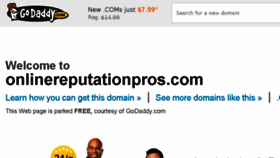 What Onlinereputationpros.com website looked like in 2013 (10 years ago)