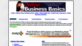What Onlinebusinessbasics.com website looked like in 2013 (10 years ago)