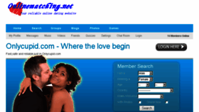 What Onlinematching.net website looked like in 2014 (10 years ago)