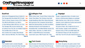 What Onepagenewspaper.com website looked like in 2014 (10 years ago)