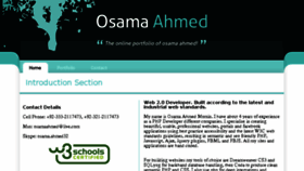 What Osamaahmed.com website looked like in 2014 (10 years ago)