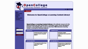 What Opencollege.com website looked like in 2014 (10 years ago)