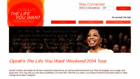What Oprahweekend.com website looked like in 2014 (9 years ago)