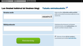 What Omasivu.fi website looked like in 2014 (9 years ago)
