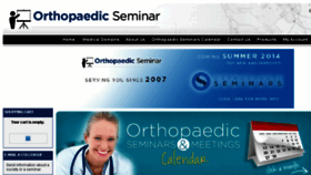 What Orthopaedicseminar.com website looked like in 2014 (9 years ago)