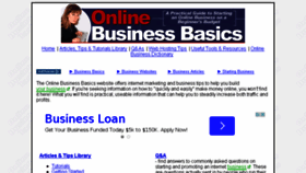 What Onlinebusinessbasics.com website looked like in 2014 (9 years ago)