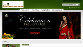 What Onlinesarees.com website looked like in 2014 (9 years ago)