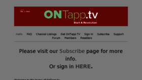 What On-tapp.tv website looked like in 2014 (9 years ago)