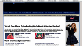 What Onepiece.tv website looked like in 2014 (9 years ago)