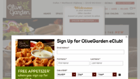 What Olivegarden.com website looked like in 2015 (9 years ago)