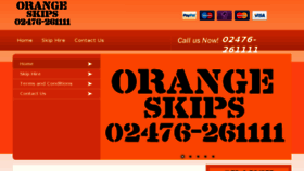 What Orangeskips.com website looked like in 2015 (9 years ago)