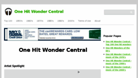 What Onehitwondercentral.com website looked like in 2015 (8 years ago)