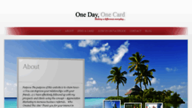 What Onedayonecard.com website looked like in 2015 (9 years ago)
