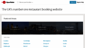 What Opentable.fr website looked like in 2015 (8 years ago)