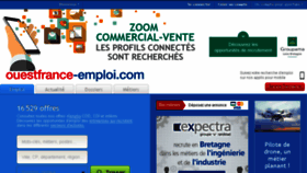 What Ouestfrance-emploi.com website looked like in 2015 (8 years ago)