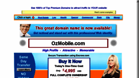 What Ozmobile.com website looked like in 2015 (8 years ago)