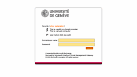 What Outlook.unige.ch website looked like in 2015 (8 years ago)