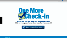 What Onemorecheckin.com website looked like in 2015 (8 years ago)