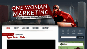 What Onewomanmarketing.com website looked like in 2015 (8 years ago)