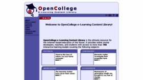 What Opencollege.com website looked like in 2015 (8 years ago)