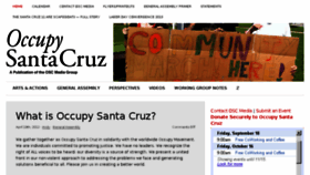 What Occupysantacruz.org website looked like in 2015 (8 years ago)