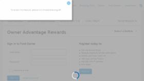 What Owneradvantagerewards.ford.com website looked like in 2015 (8 years ago)