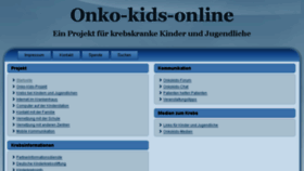 What Onkokids.de website looked like in 2016 (8 years ago)