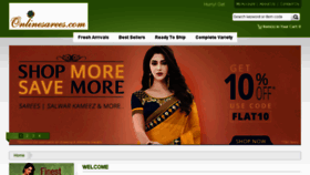 What Onlinesarees.com website looked like in 2016 (8 years ago)