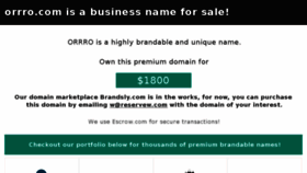 What Orrro.com website looked like in 2016 (8 years ago)