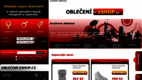 What Obleceni-eshop.cz website looked like in 2016 (8 years ago)