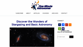 What Oneminuteastronomer.com website looked like in 2016 (8 years ago)
