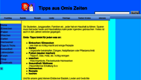 What Omis-tips.de website looked like in 2016 (8 years ago)