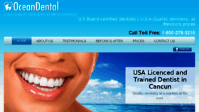 What Oceandentalcancun.com website looked like in 2016 (8 years ago)