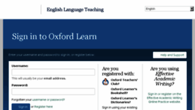 What Oxfordlearn.com website looked like in 2016 (8 years ago)