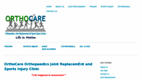 What Orthocarebhopal.in website looked like in 2016 (8 years ago)