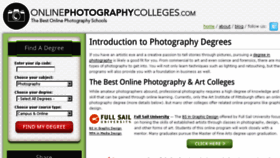 What Onlinephotographycolleges.com website looked like in 2016 (8 years ago)