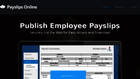 What Onlinepayslips.co.uk website looked like in 2016 (8 years ago)