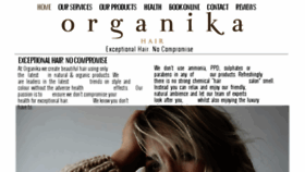 What Organikahair.com.au website looked like in 2016 (8 years ago)