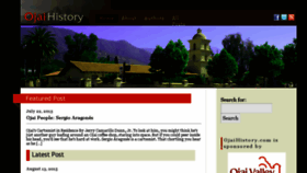 What Ojaihistory.com website looked like in 2016 (8 years ago)